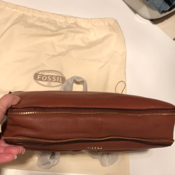 NWT Fossil piper small Crossbody brown pockets - Picture 7 of 15